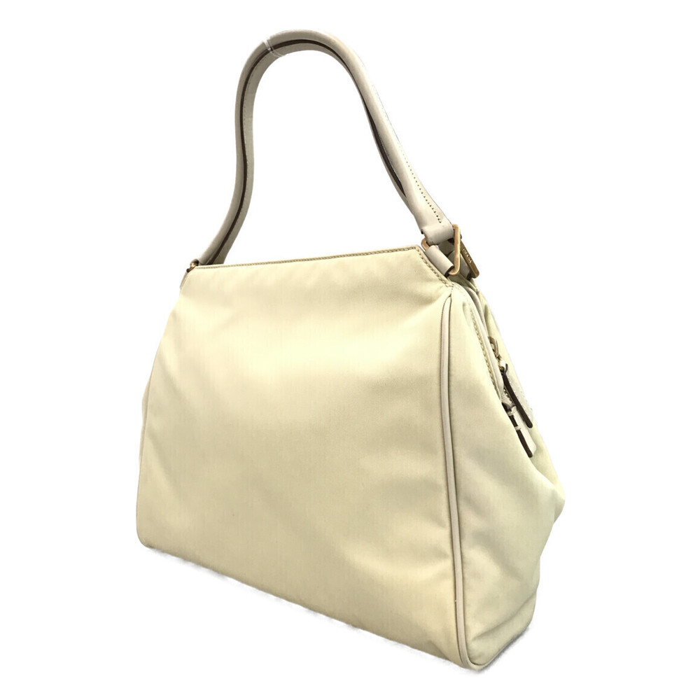Prada handbag White beige Tessuto handle nylon top